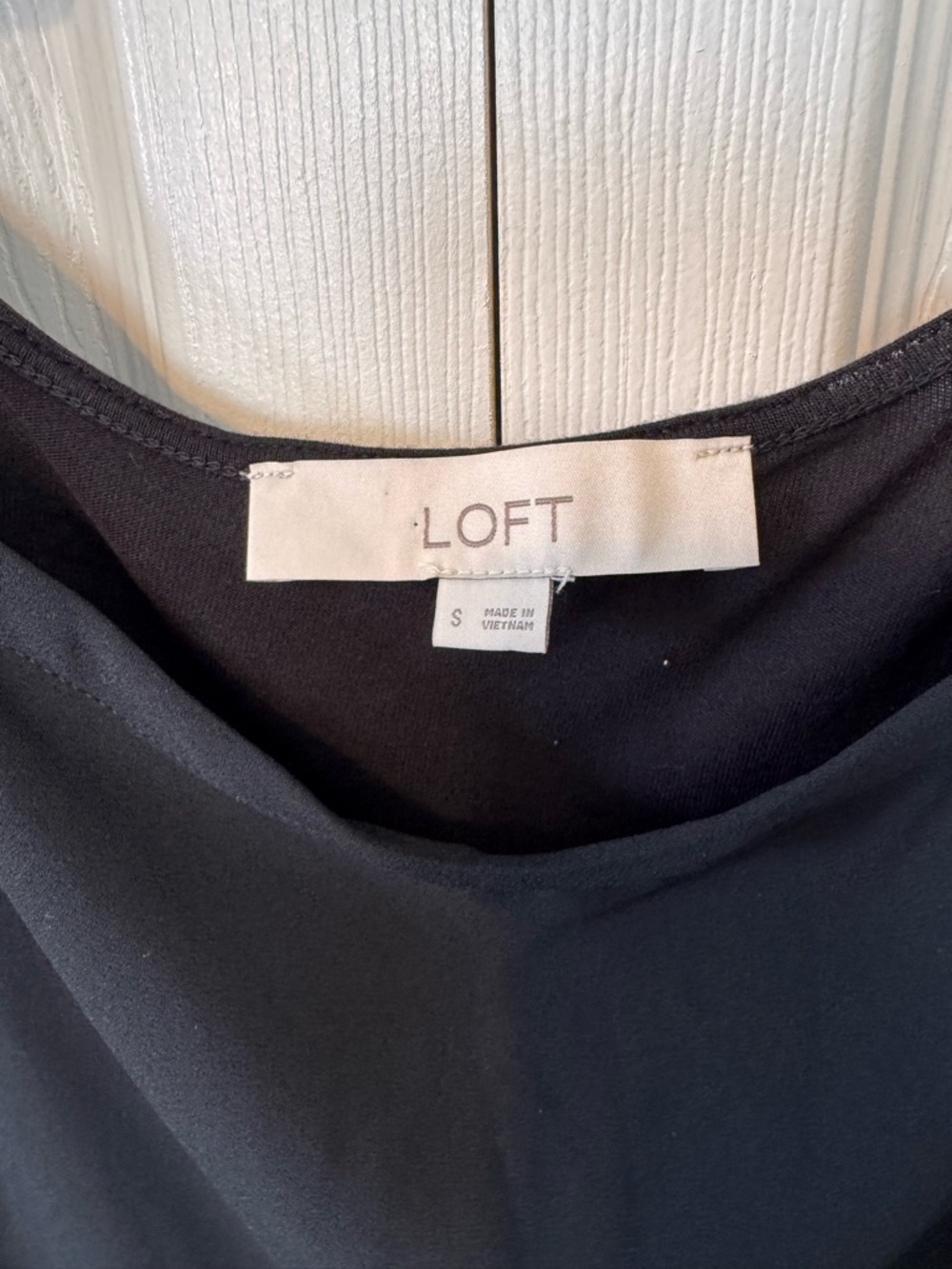 2 Loft Short Sleeve Sheer Tops Sz Small Oversized Navy Yellow Flowers &All Black - Picture 11 of 15